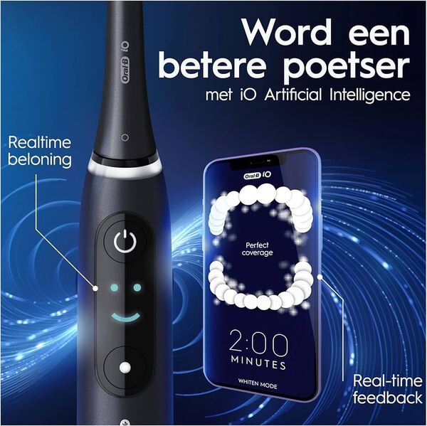 Braun Oral-B iO Series 8 Plus Edition Electric Toothbrush, Black Onyx