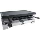 Steba RC 68 -raclettegrilli, 8 hengelle, 1200 W, musta/hopea
