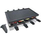 Steba RC 68 -raclettegrilli, 8 hengelle, 1200 W, musta/hopea