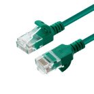 MicroConnect Cat6a Slim U/UTP - network cable, 5 m, Green
