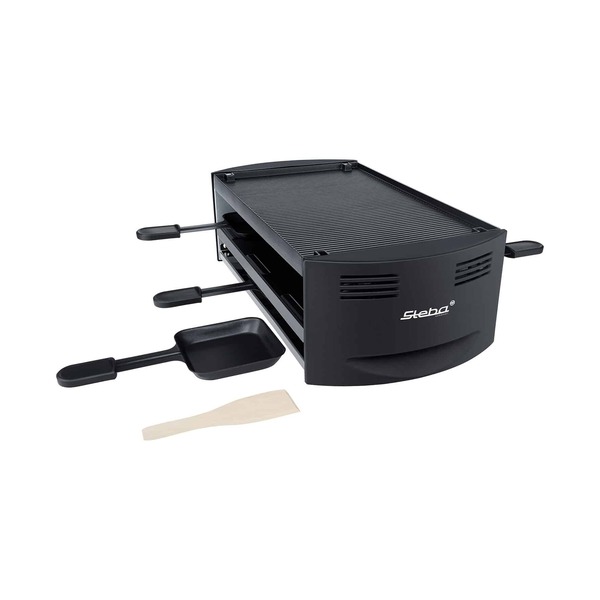 Steba Pizza-Raclette RC 6 Bake & Grill Raclette Grill, 1500 W, Black, 6 Persons