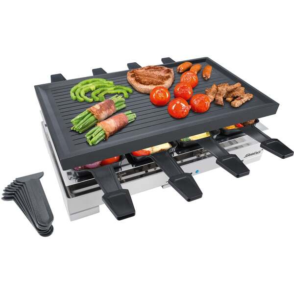 Steba RC 68 Raclette Grill, 8 Persons, 1200 W, Black/Silver