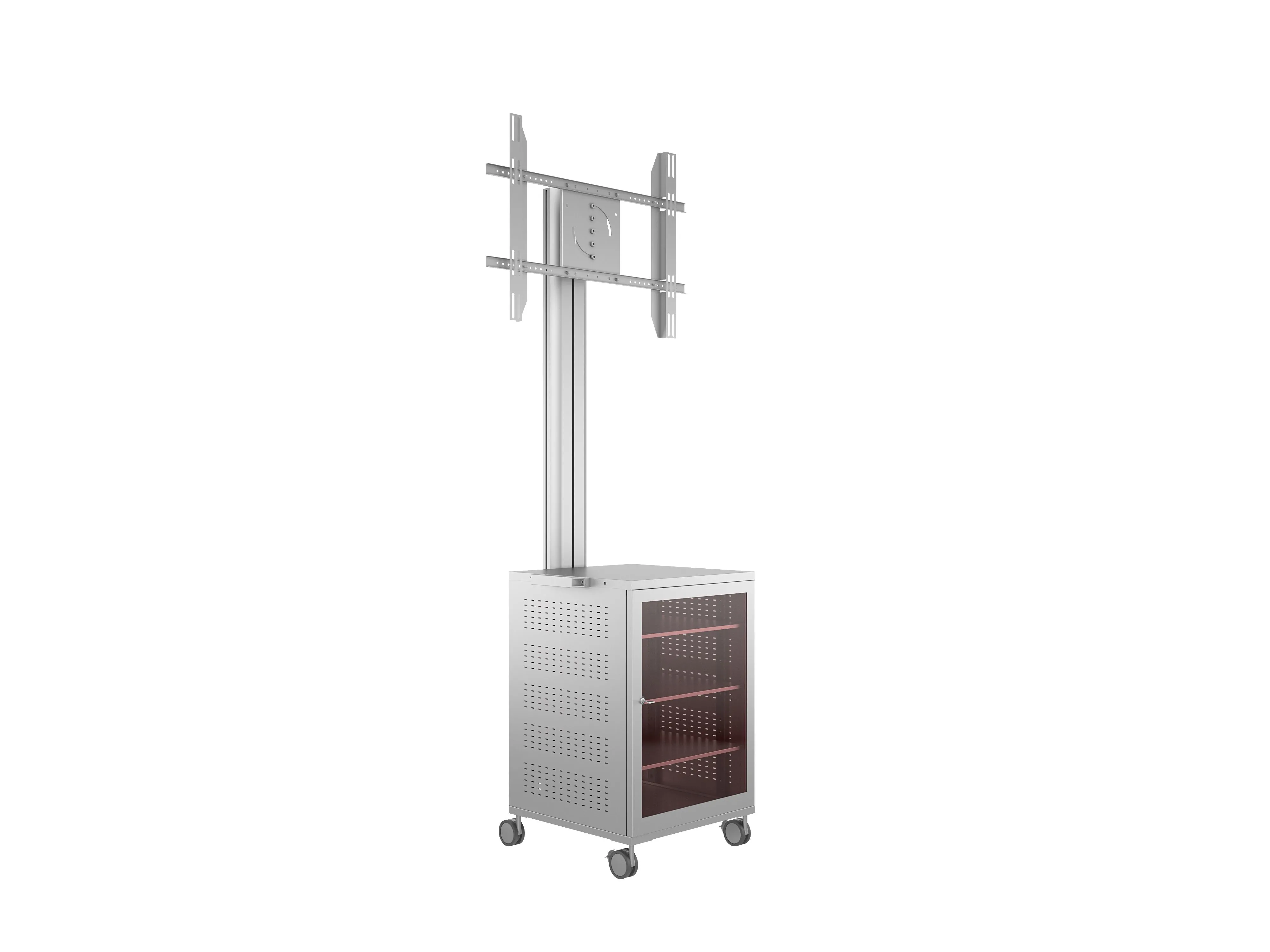 Multibrackets M Public Display Stand 180 Single MediaBox4 - Teline tuotteelle LCD nestekiden&auml;ytt&ouml; / plasma TV - alumiini - hopea -n&auml;yt&ouml;n koko: 40&quot;-55&quot; -kiinnity