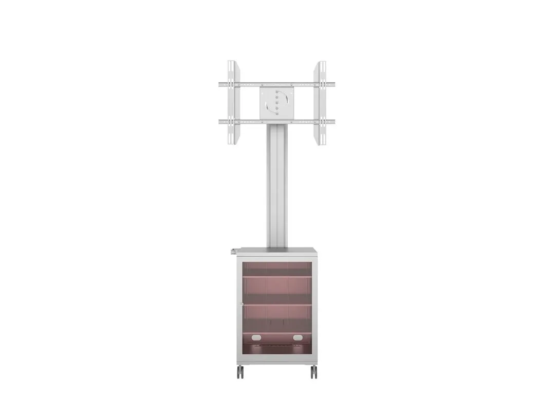 Multibrackets M Public Display Stand 180 Single MediaBox4 - Teline tuotteelle LCD nestekiden&auml;ytt&ouml; / plasma TV - alumiini - hopea -n&auml;yt&ouml;n koko: 40&quot;-55&quot; -kiinnity
