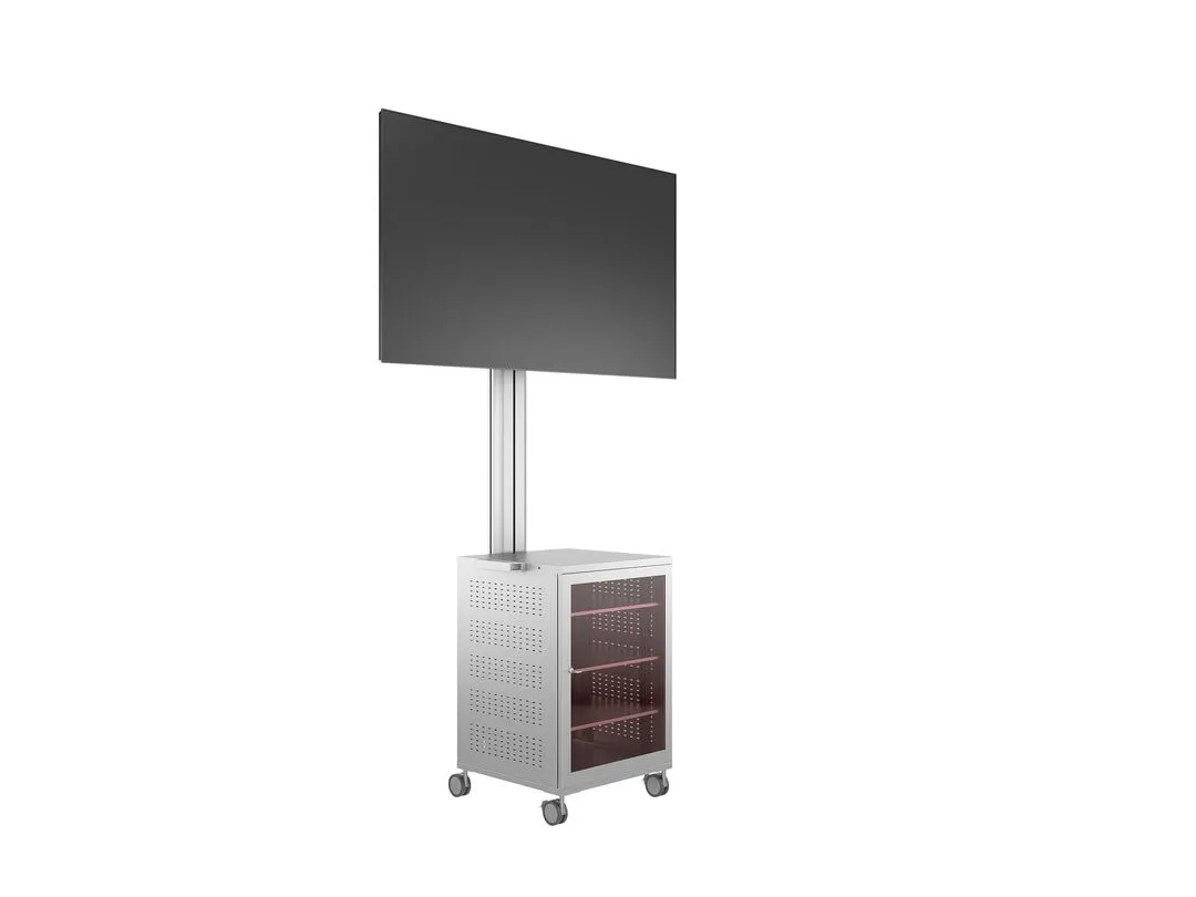 Multibrackets M Public Display Stand 180 Single MediaBox4 - Teline tuotteelle LCD nestekiden&auml;ytt&ouml; / plasma TV - alumiini - hopea -n&auml;yt&ouml;n koko: 40&quot;-55&quot; -kiinnity