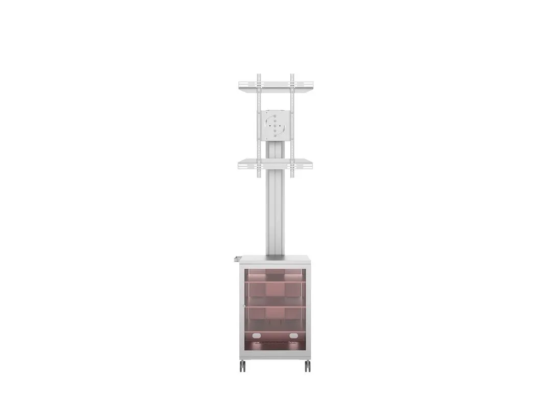 Multibrackets M Public Display Stand 180 Single MediaBox4 - Teline tuotteelle LCD nestekiden&auml;ytt&ouml; / plasma TV - alumiini - hopea -n&auml;yt&ouml;n koko: 40"-55" -kiinnity