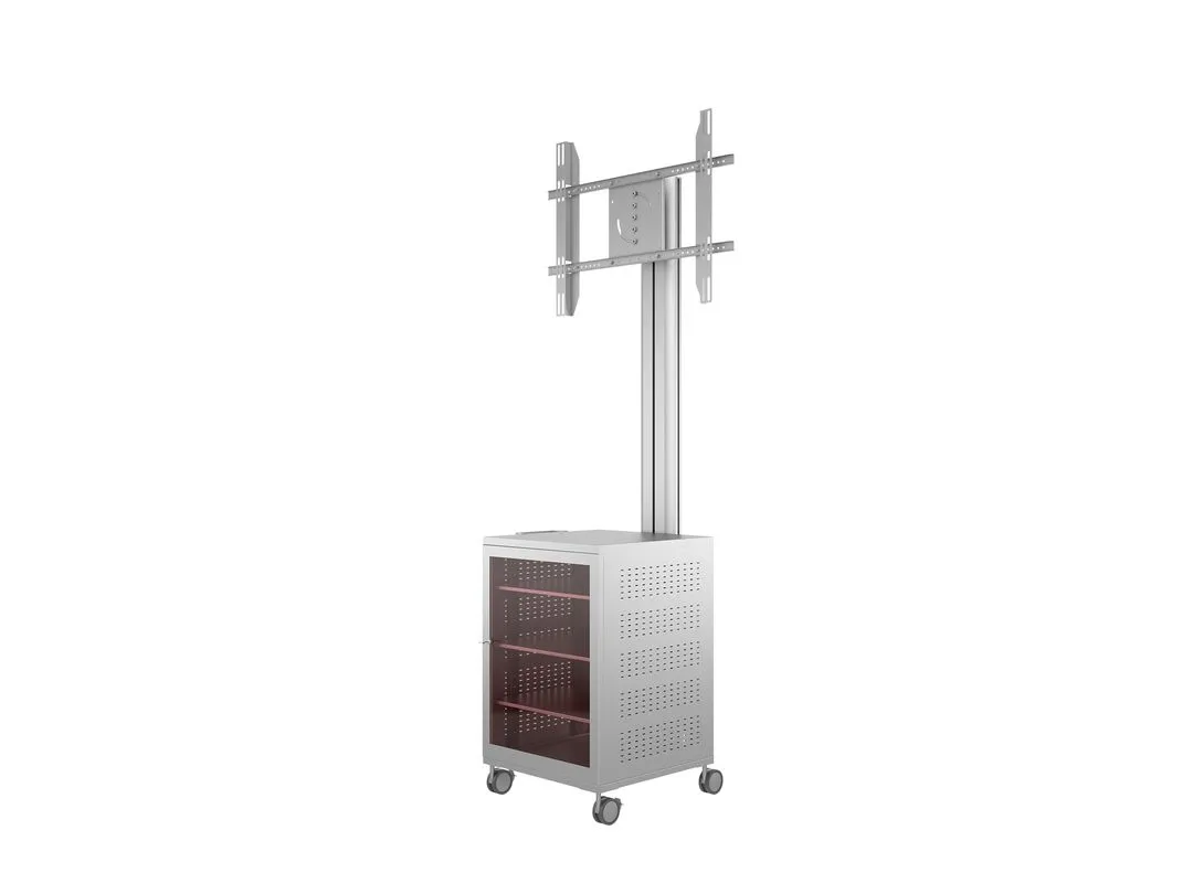 Multibrackets M Public Display Stand 180 Single MediaBox4 - Teline tuotteelle LCD nestekiden&auml;ytt&ouml; / plasma TV - alumiini - hopea -n&auml;yt&ouml;n koko: 40&quot;-55&quot; -kiinnity