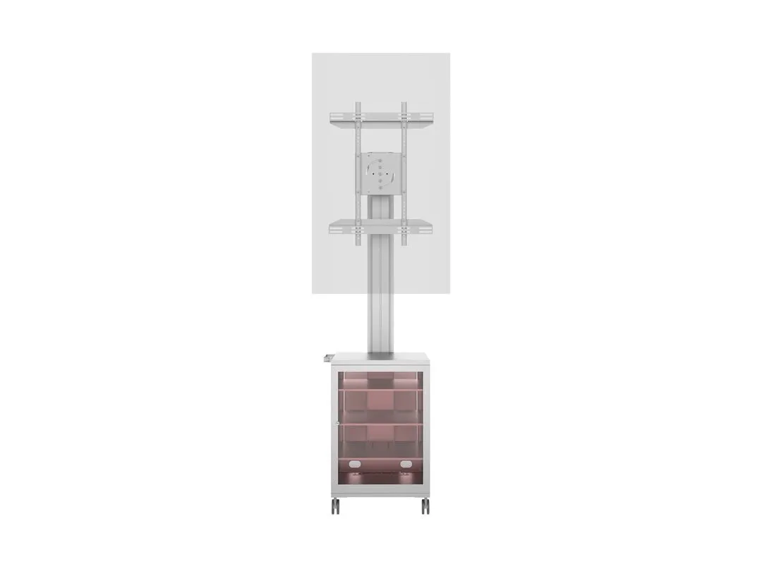 Multibrackets M Public Display Stand 180 Single MediaBox4 - Teline tuotteelle LCD nestekiden&auml;ytt&ouml; / plasma TV - alumiini - hopea -n&auml;yt&ouml;n koko: 40&quot;-55&quot; -kiinnity