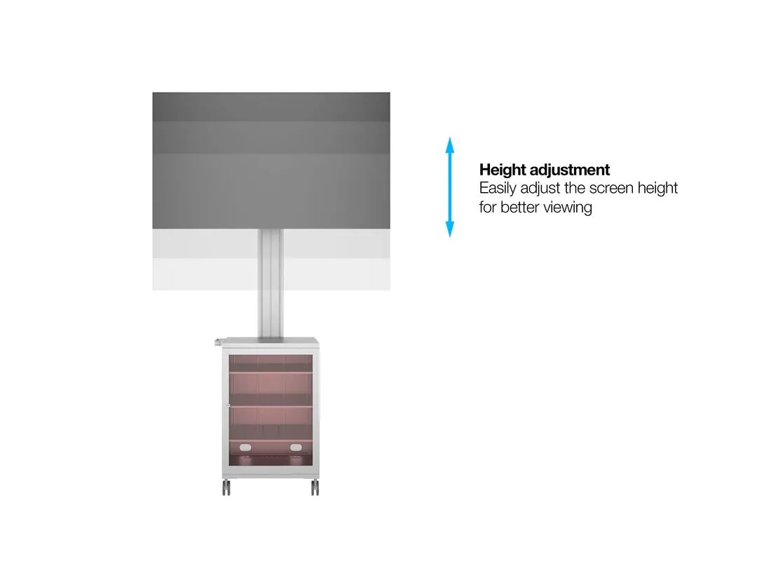 Multibrackets M Public Display Stand 180 Single MediaBox4 - Teline tuotteelle LCD nestekiden&auml;ytt&ouml; / plasma TV - alumiini - hopea -n&auml;yt&ouml;n koko: 40&quot;-55&quot; -kiinnity