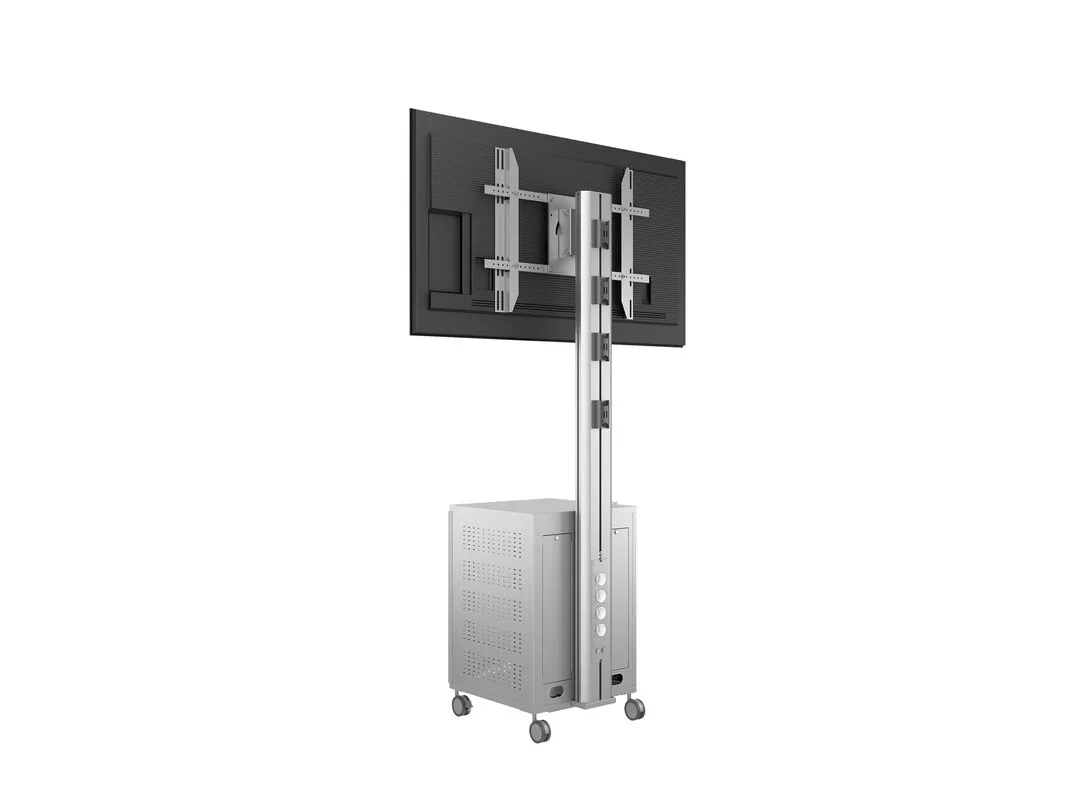 Multibrackets M Public Display Stand 180 Single MediaBox4 - Teline tuotteelle LCD nestekiden&auml;ytt&ouml; / plasma TV - alumiini - hopea -n&auml;yt&ouml;n koko: 40&quot;-55&quot; -kiinnity