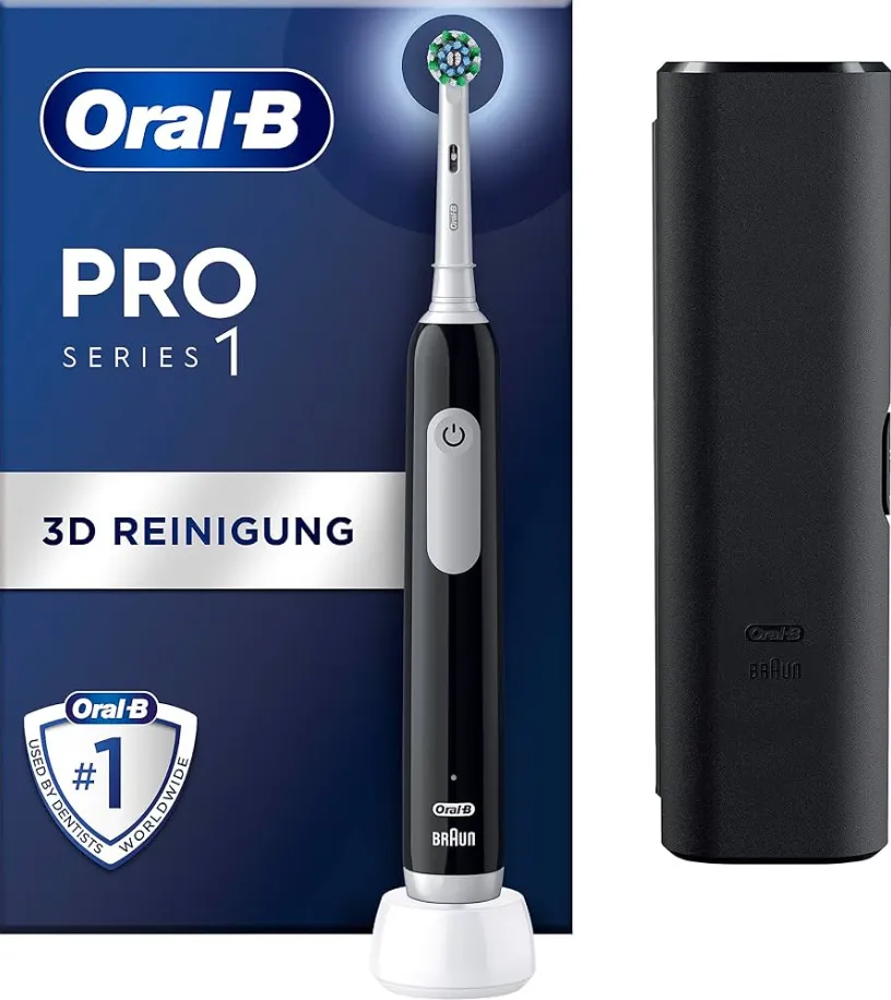 Oral-B Pro 1 Electric Toothbrush, Pressure Sensor, Black