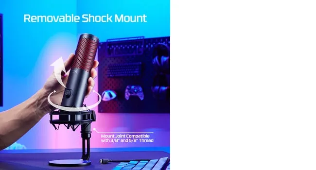HyperX QuadCast 2, USB, Condenser Microphone, Black