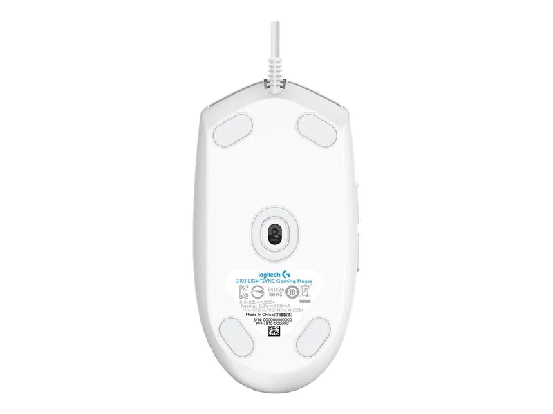 Logitech G102 Lightsync -pelihiiri, Valkoinen