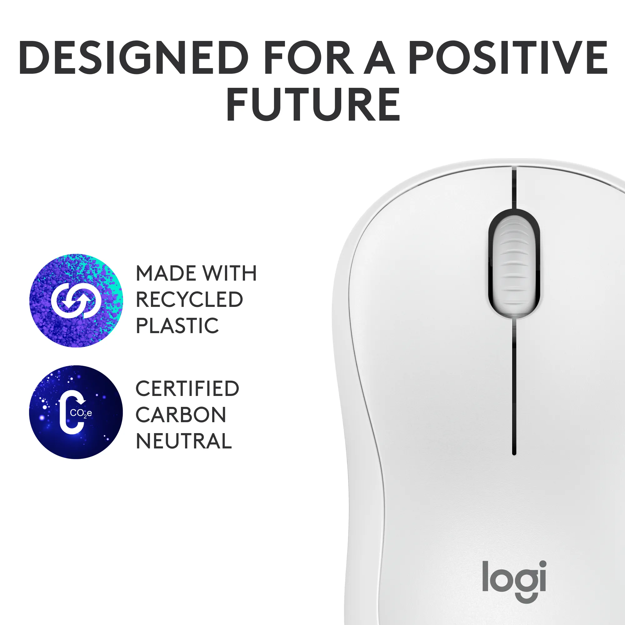 Logitech M240 - tr&aring;dl&ouml;s mus, Vit