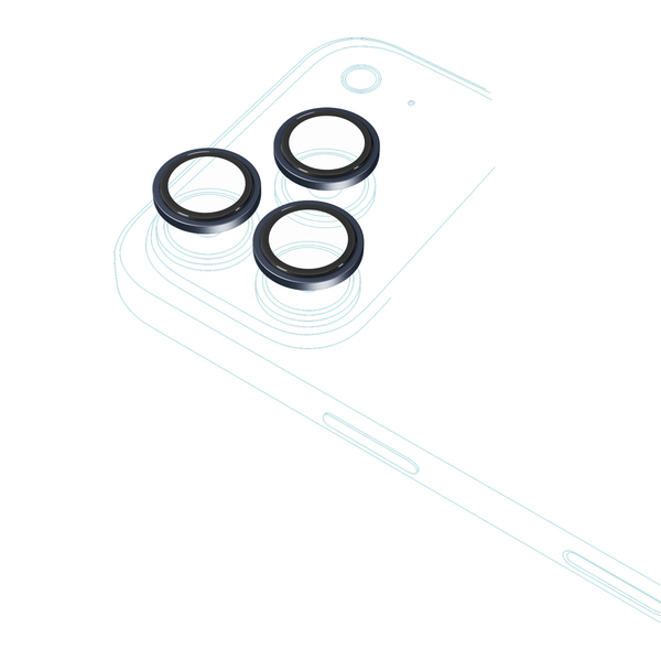 Epico Aluminium Lens Protectors Clear view iPhone 17 Pro/17 Pro Max Scratch and Fingerprint Protection, Blue