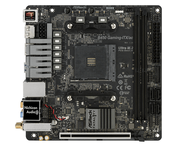 ASRock Fatal1ty B450 Gaming-ITX/ac Mini-ITX-emolevy