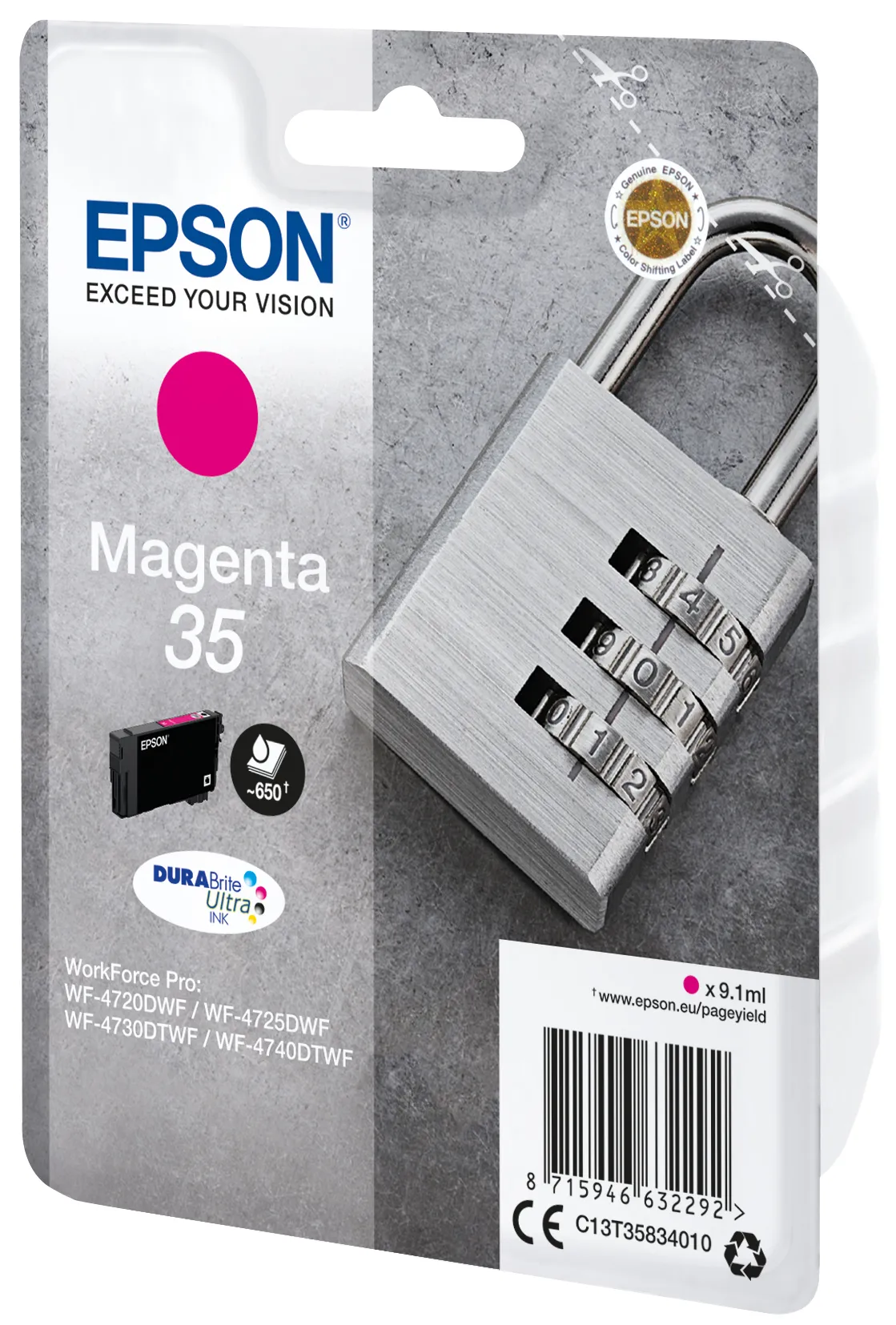 Epson 35 Padlock bl&auml;ckpatron, 9.1 ml, magenta
