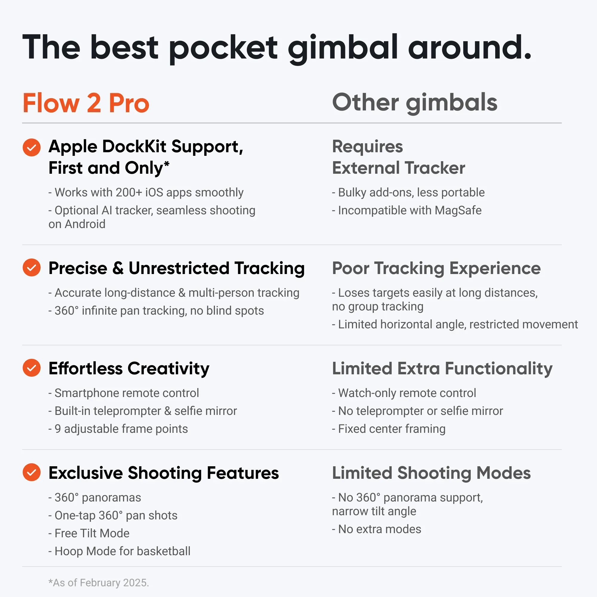 Insta360 Flow 2 Pro Standard Bundle - smartphone gimbal, Summit White