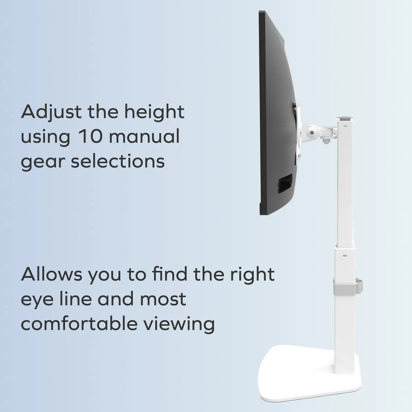 DESIRE2 Monitor Arm Desk Mount White