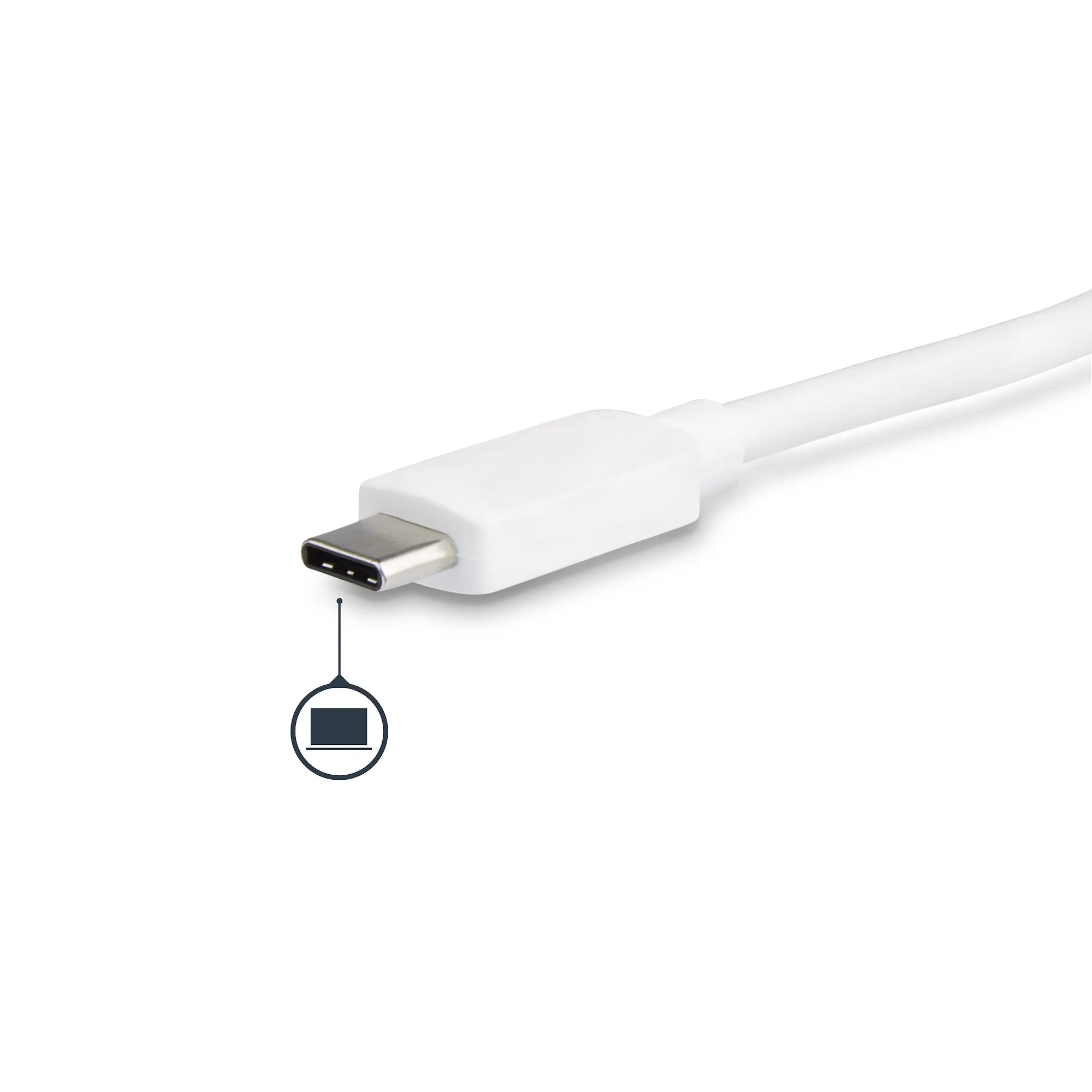 Multiport Adapter - USB C DVI PD White