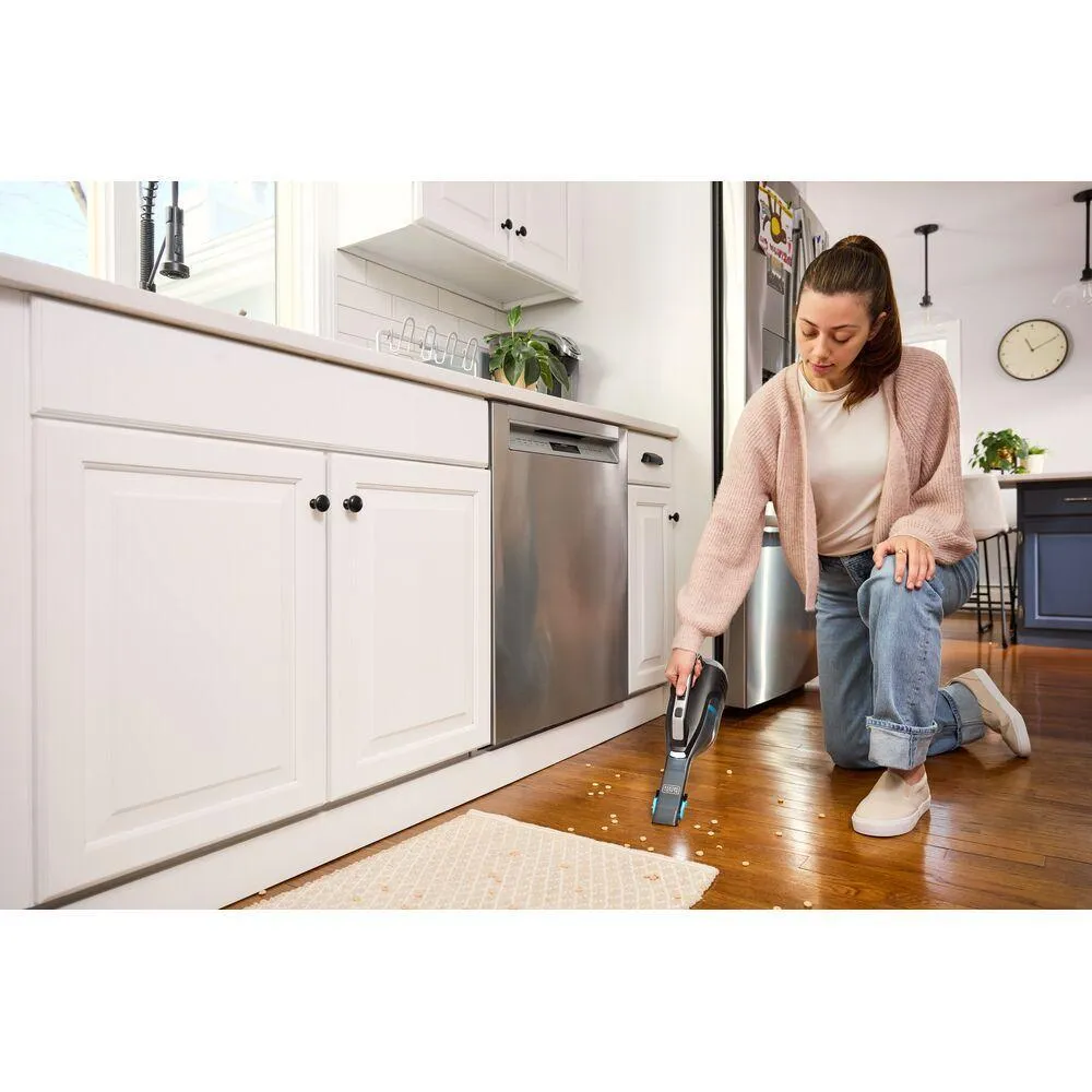 Black+Decker DVD320B-QW 0.5 L 22 W -k&auml;sik&auml;ytt&ouml;inen imuri, musta, hopea, turkoosi