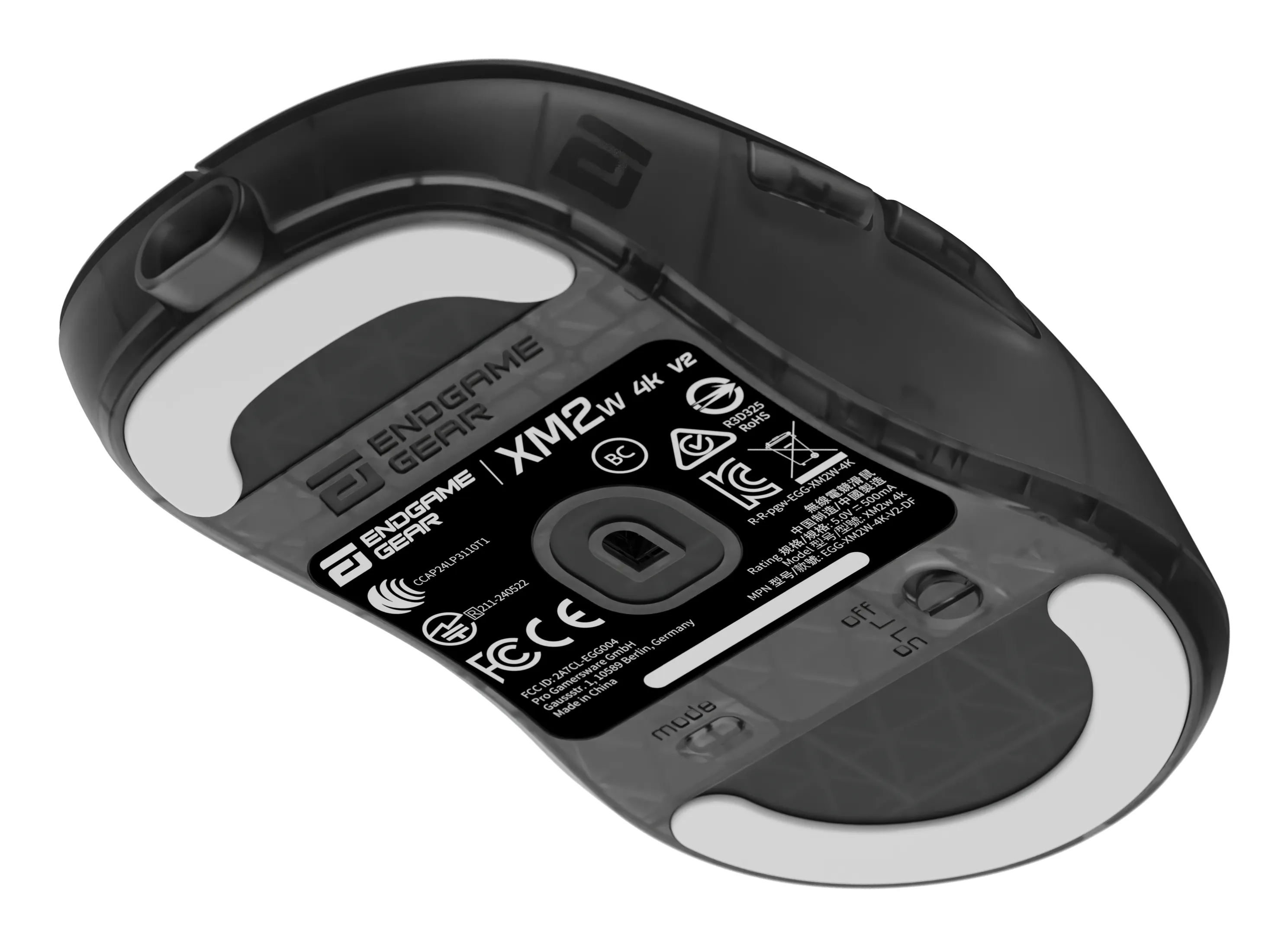 Endgame Gear XM2w 4k v2 tr&aring;dl&ouml;s gamingmus, dark frost