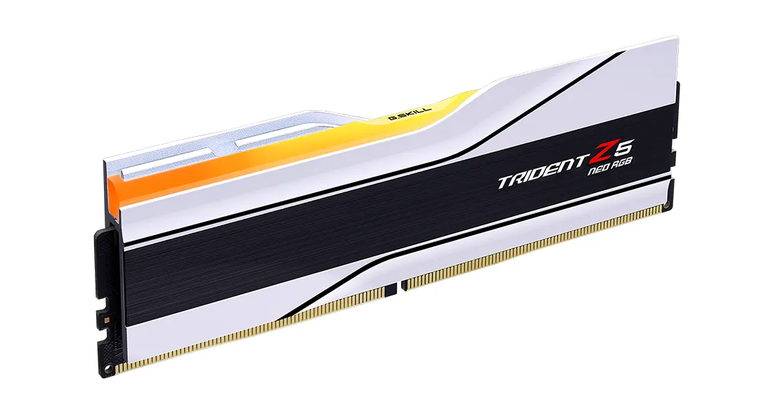 G.Skill DDR5 - 32GB - 6400 - CL - 32 (2x 16 GB) dual kit, RAM (white, F5-6400J3239G16GX2-TZ5NRW, Trident Z5 NEO RGB, AMD EXPO)