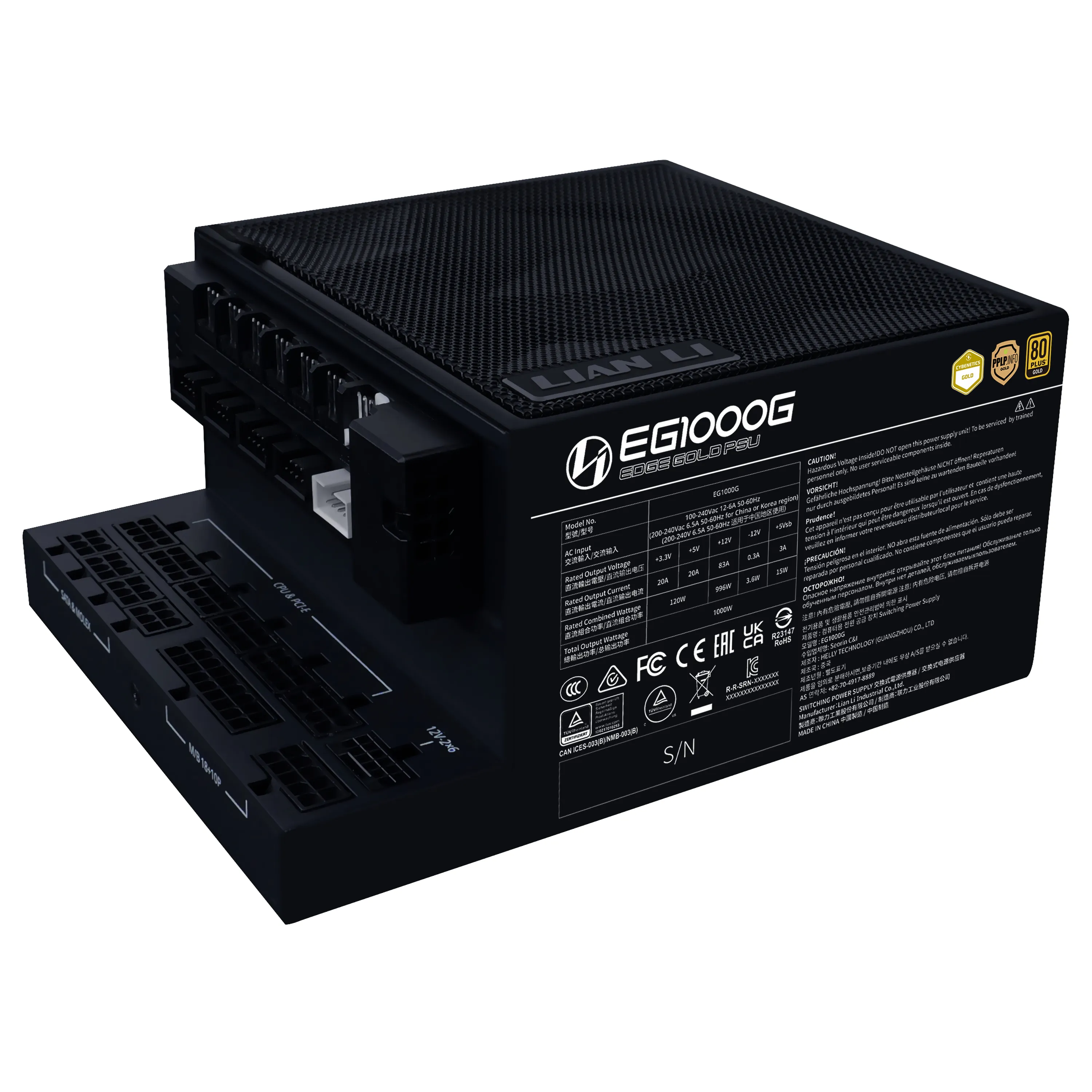 Lian Li EDGE Gold 1000W - PSU, 80 Plus Gold