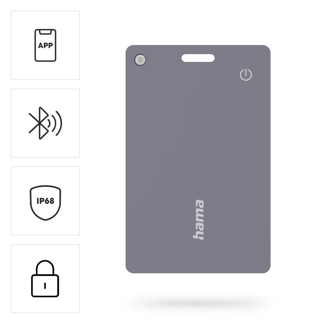Hama Bluetooth-paikannin, harmaa