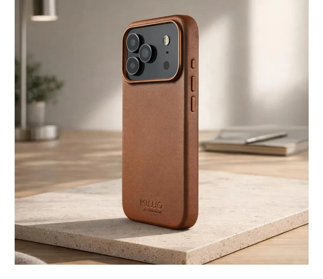 Mujjo Velore MagSafe, iPhone 17 Pro Max -suojakuori, Tan