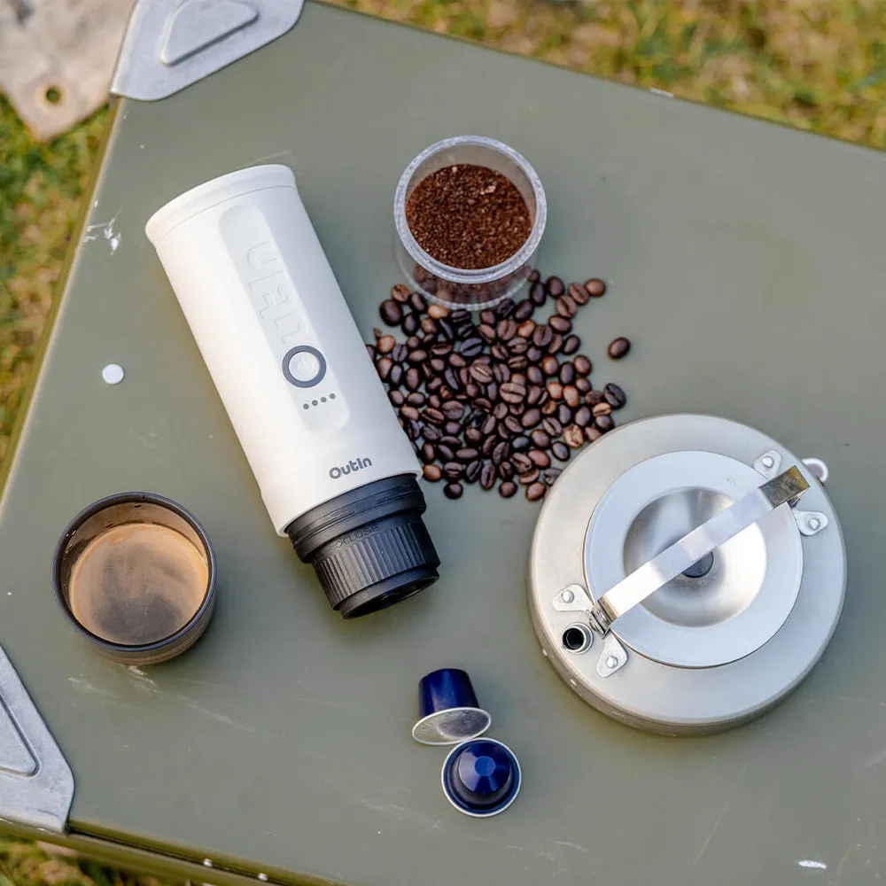 OutIn Nano Portable - espresso maker, Pearl White