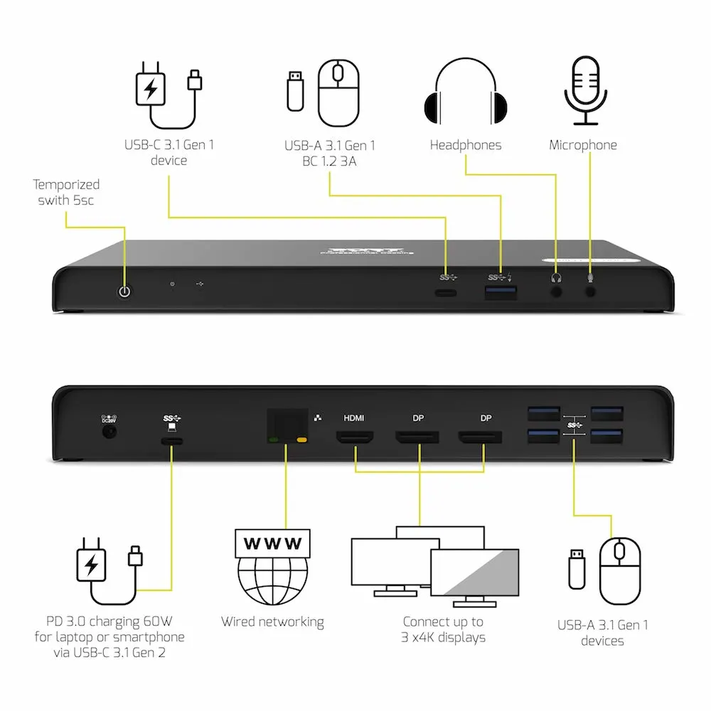 PORT Designs USB-C Office Docking Station 3 x 4K- 901904-EU