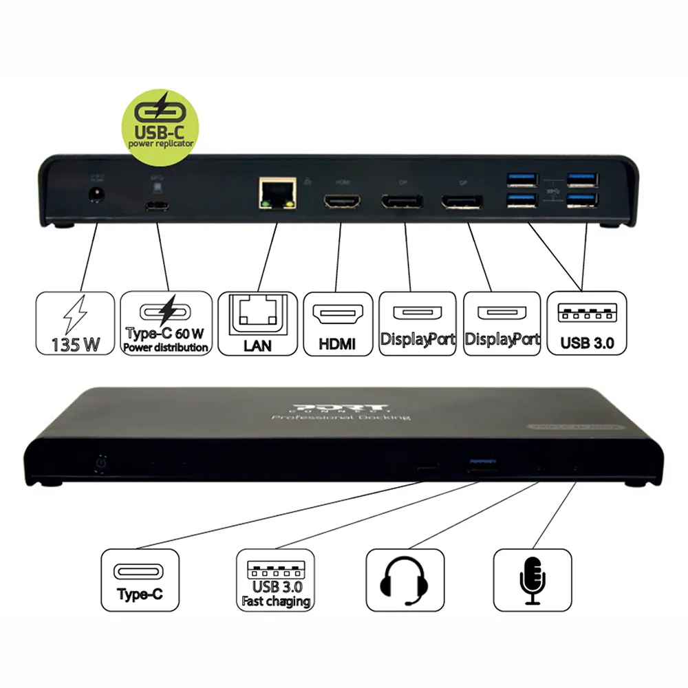 PORT Designs USB-C Office Docking Station 3 x 4K- 901904-EU