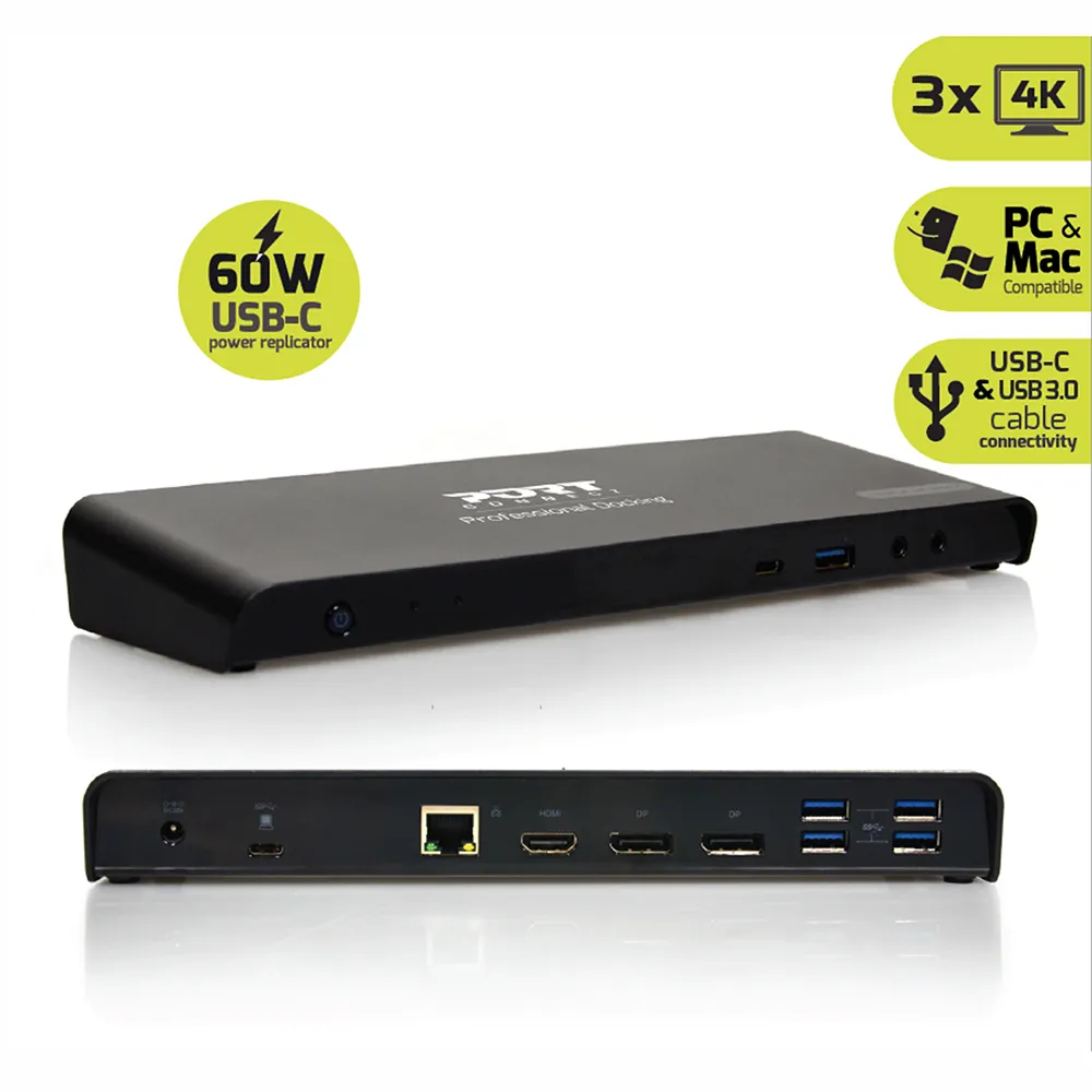 PORT Designs USB-C Office Docking Station 3 x 4K- 901904-EU