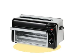Tefal TL6008 Toaster, 1300 W, 2-slice, Aluminium/Black