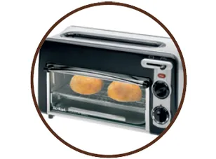 Tefal TL6008 Toaster, 1300 W, 2-slice, Aluminium/Black