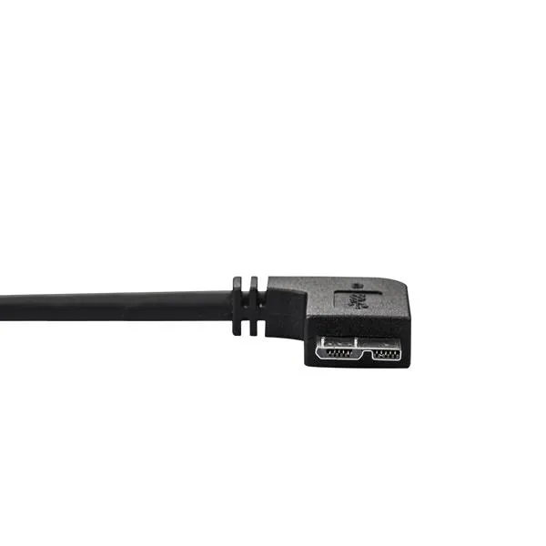 Startech Left USB-A – Micro-USB B 3.1 Gen 1 - cable, 0.5 m, Black