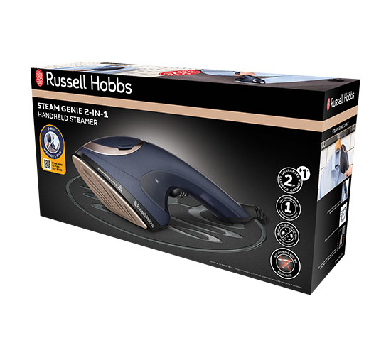 Russell Hobbs Steam Genie 2-in-1 h&ouml;yryharja, h&ouml;yrysilitysrauta, tummansininen
