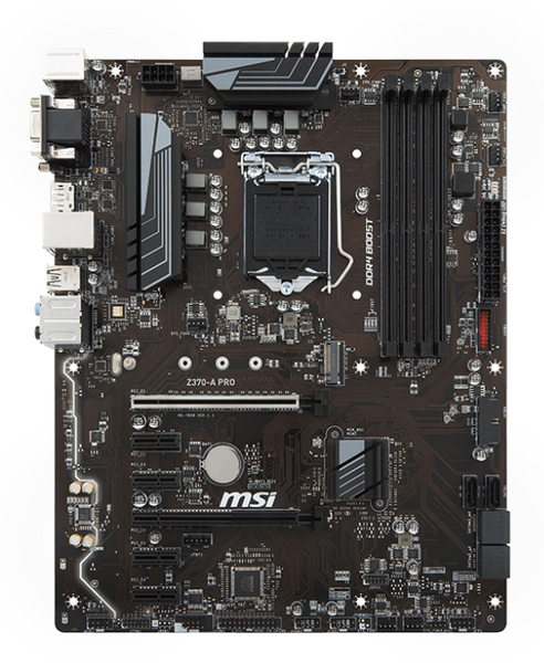 MSI Z370A Pro, ATX motherboard