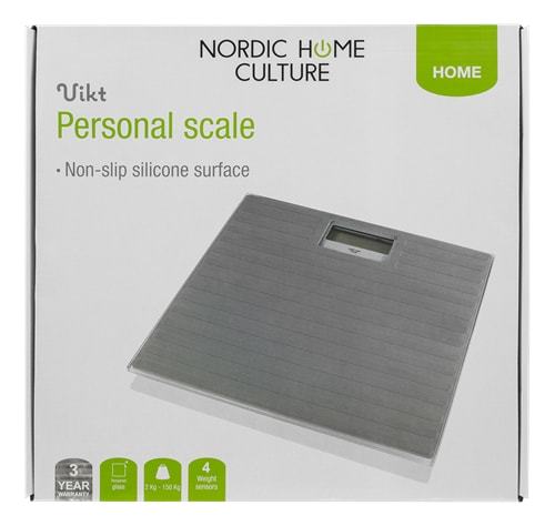 NORDIC HOME CULTURE henkil&ouml;vaaka, kark. lasia, liukueste, max 150kg