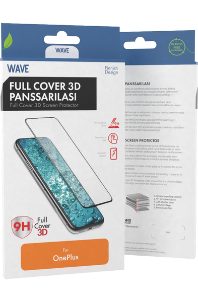 Wave Full Cover 3D, OnePlus 10 Pro - Screen Glass, Transparent/Black