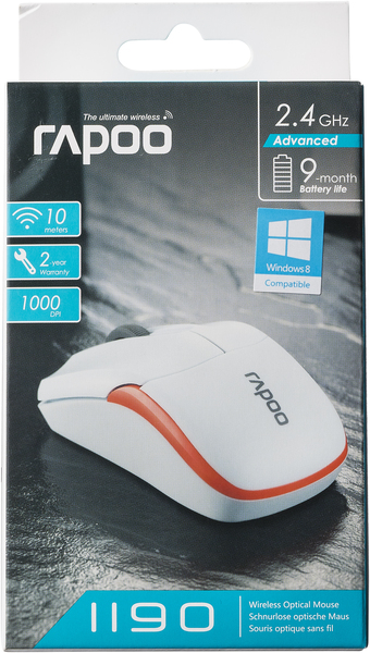 Rapoo 1190 - wireless mouse, White