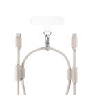 Epico Phone Lanyard USB-C cable, 60W, 0.8 m, Beige