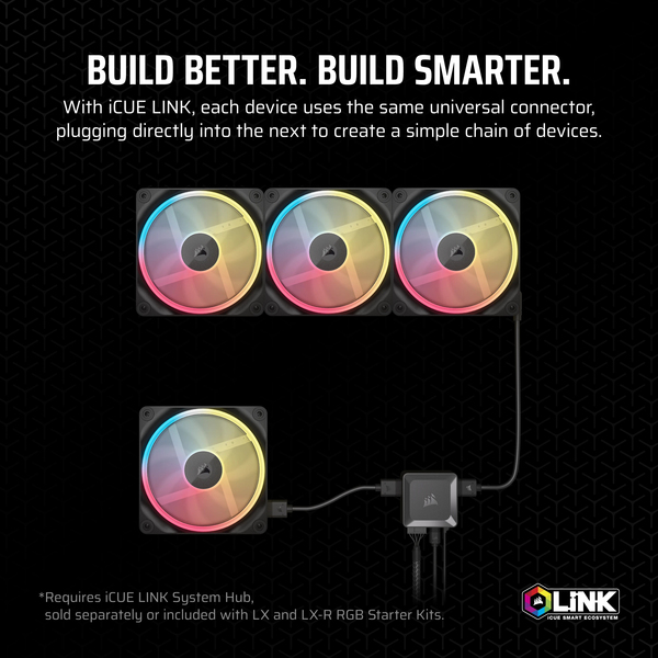 CORSAIR iCUE LINK LX120-R RGB, 120mm, Black