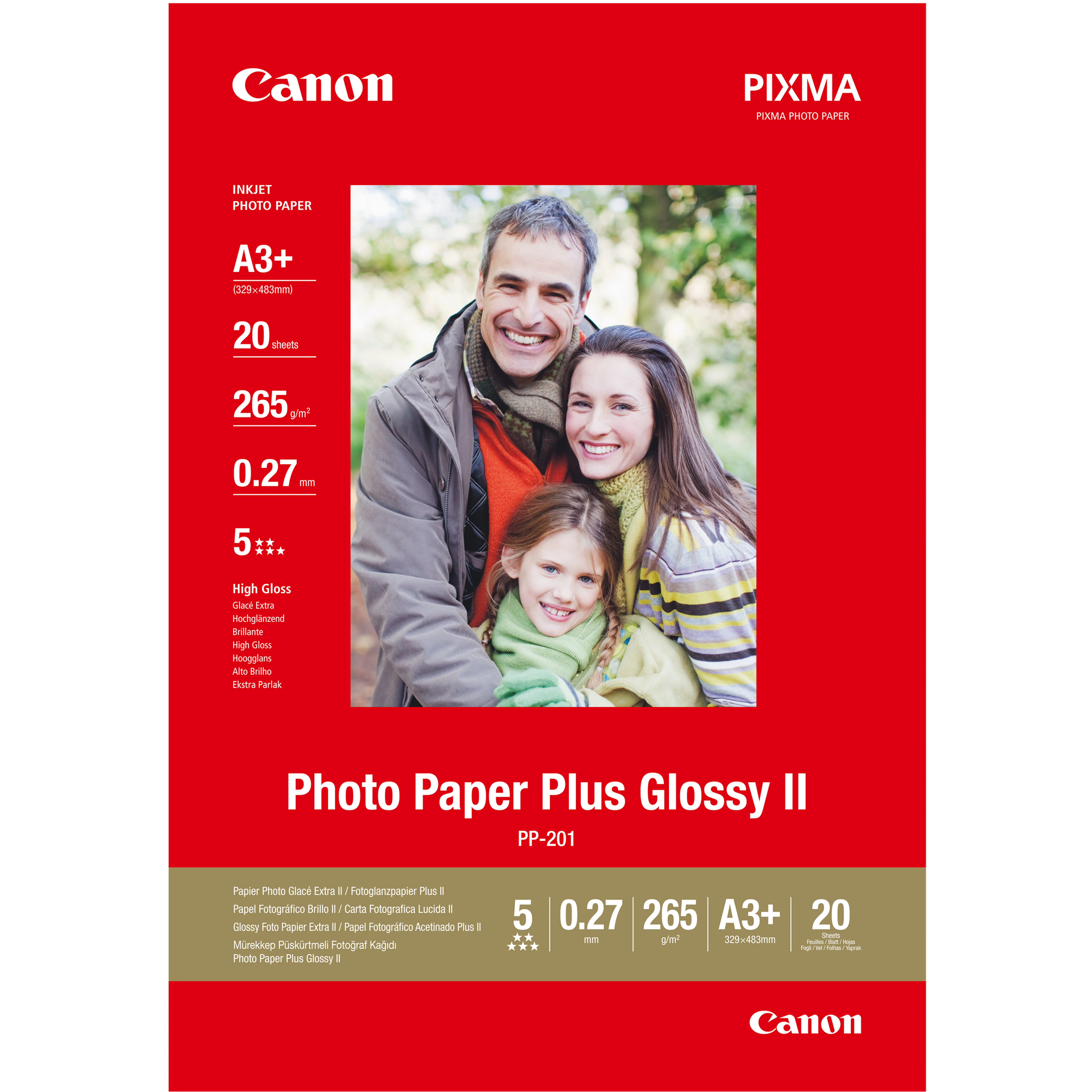 CANON PP-201 Photopaper A3+ 20Sheets glossy