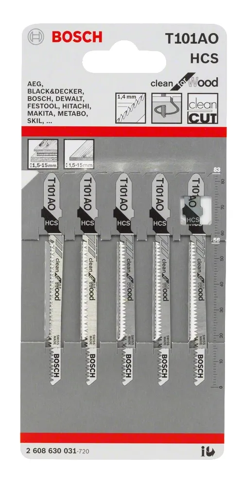 Bosch clean for Wood T 101 AO Savklinge Stiksav