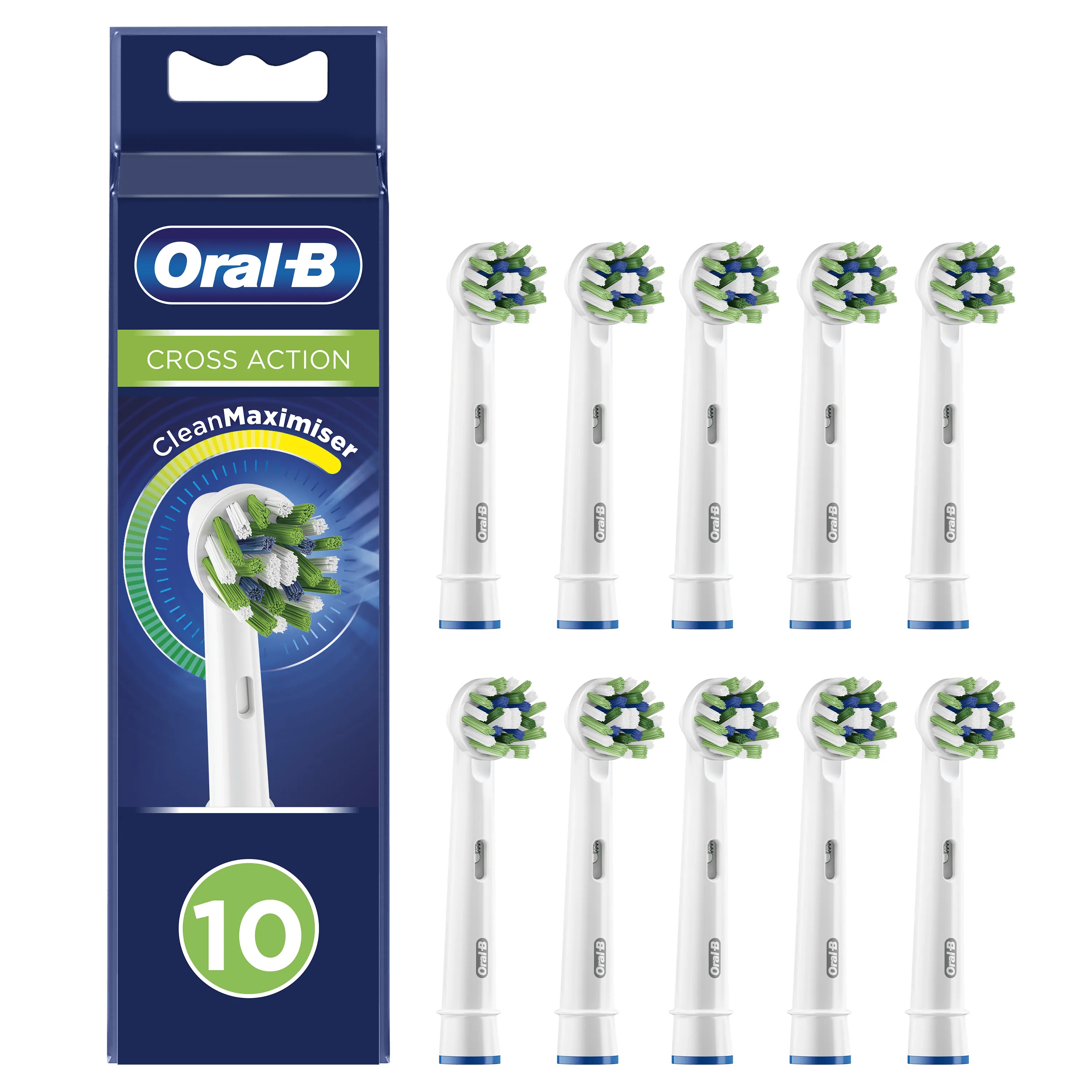 Oral-B CrossAction - borsthuvud, 10 st