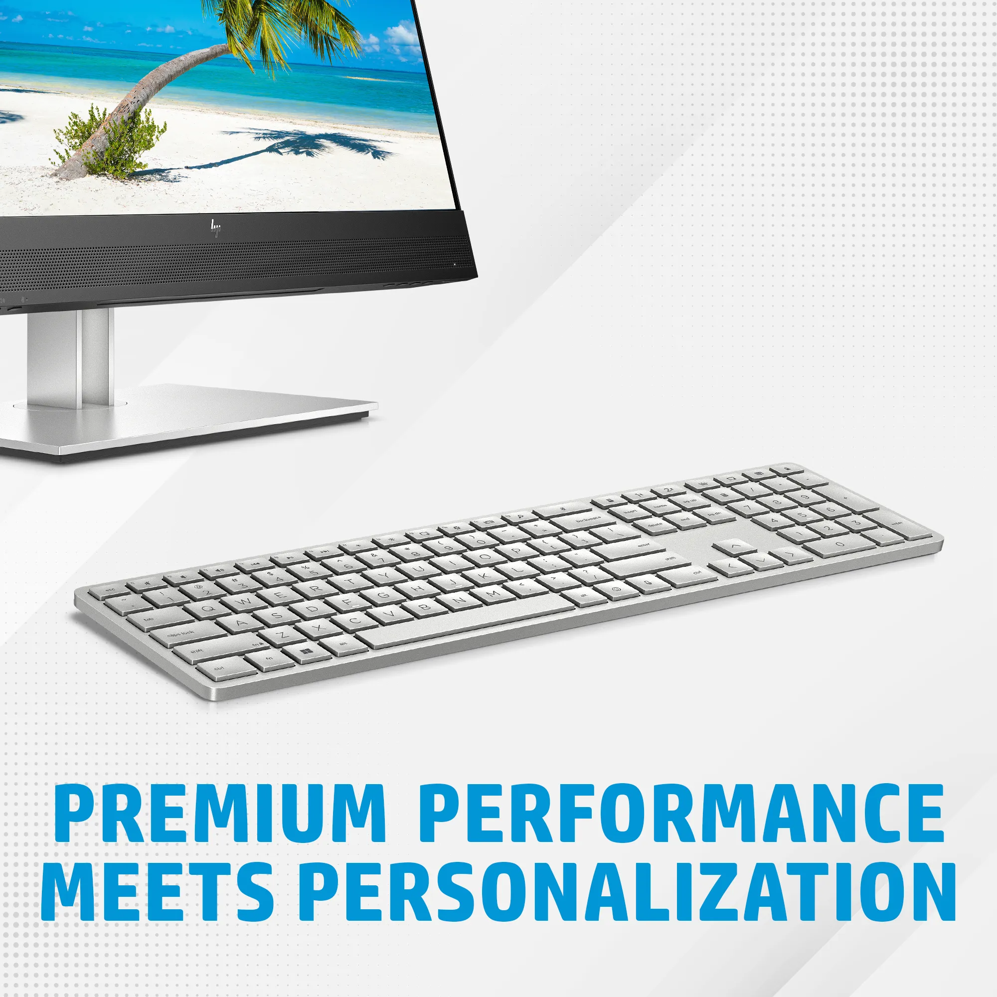 HP 970 Programmable Wireless Keyboard, Silver