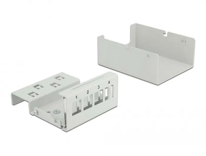Delock Keystone Patch Panel 4 Port grey