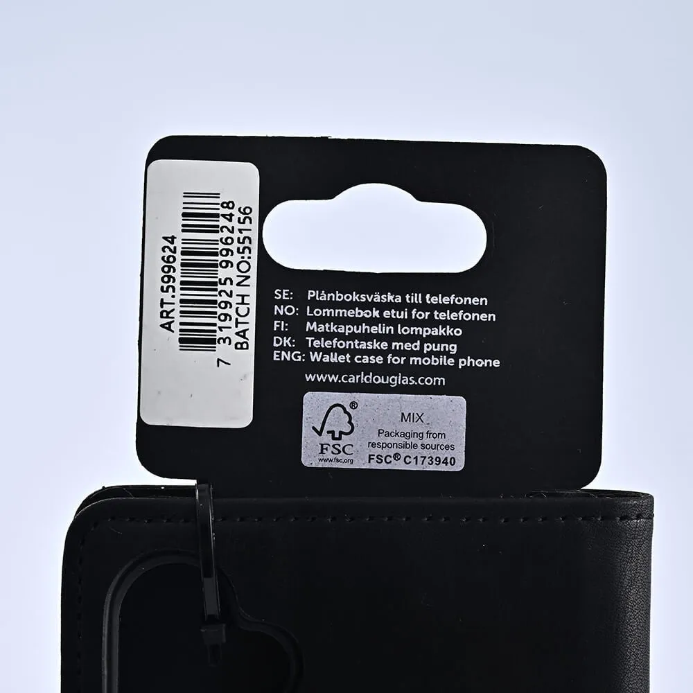 GEAR Wallet, Galaxy A34 5G -lompakkokotelo, Musta